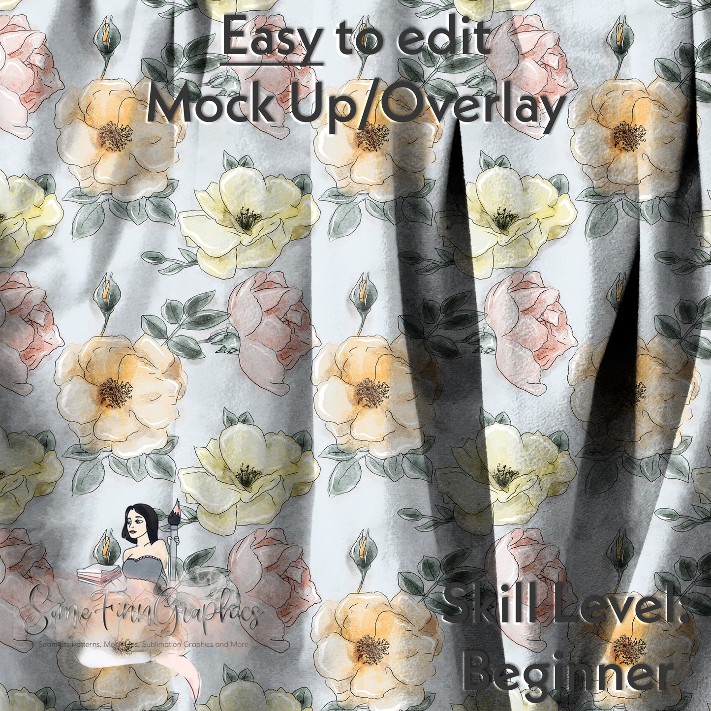 Realistic Textured Fabric Mock Up