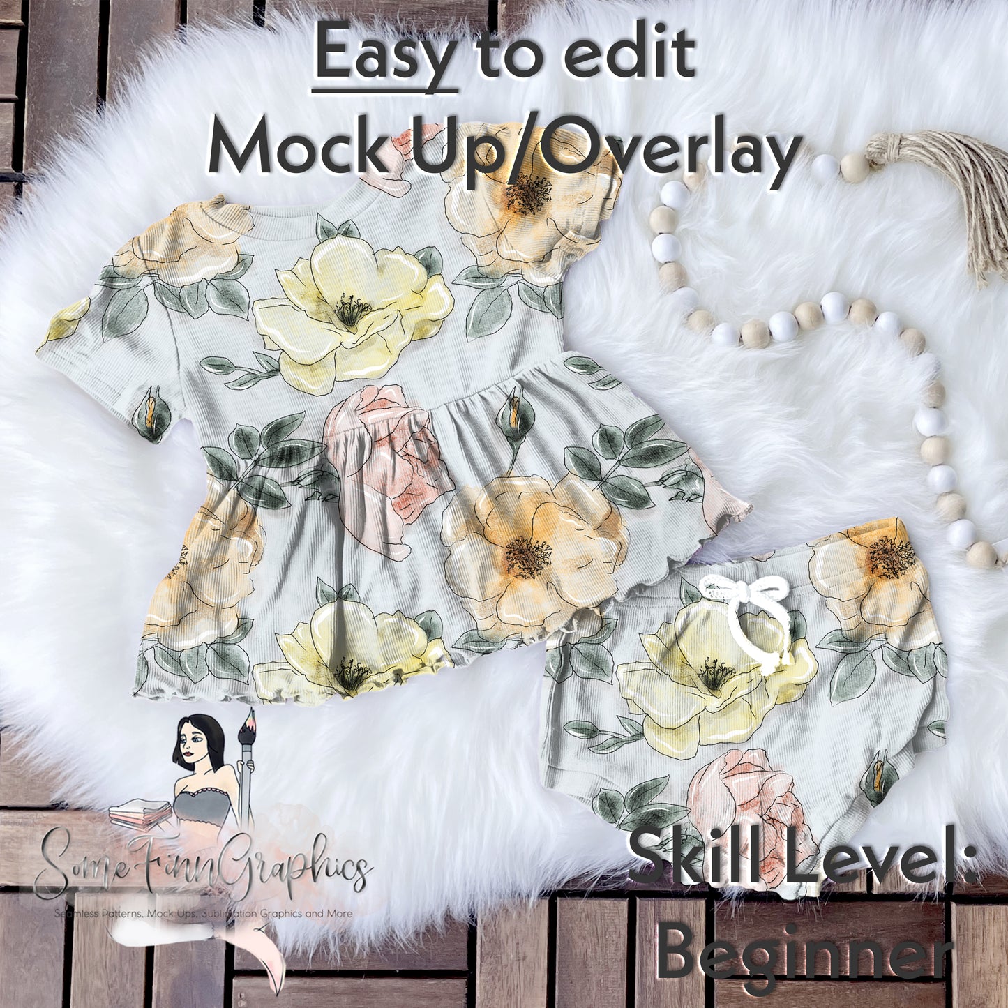 Realistic Peplum Outfit Mock Up