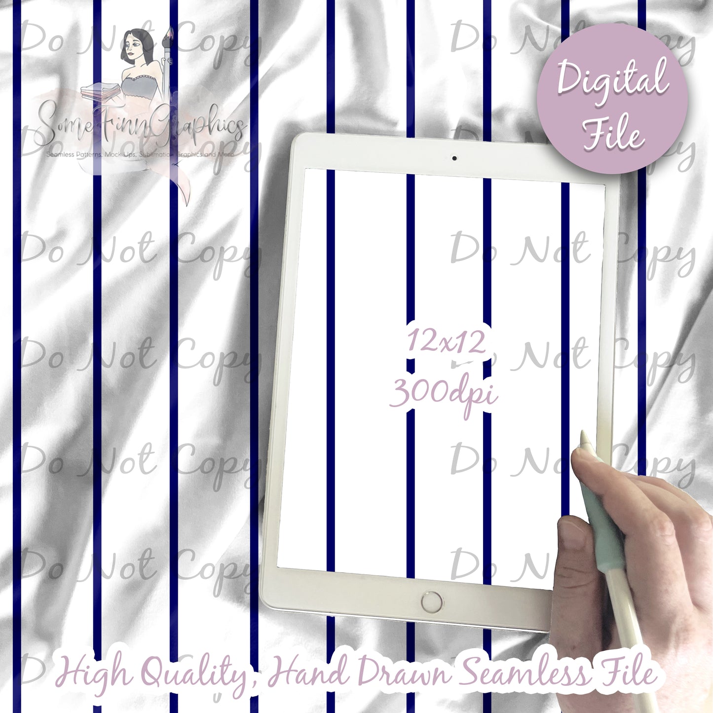 Baseball Stripes Seamless design