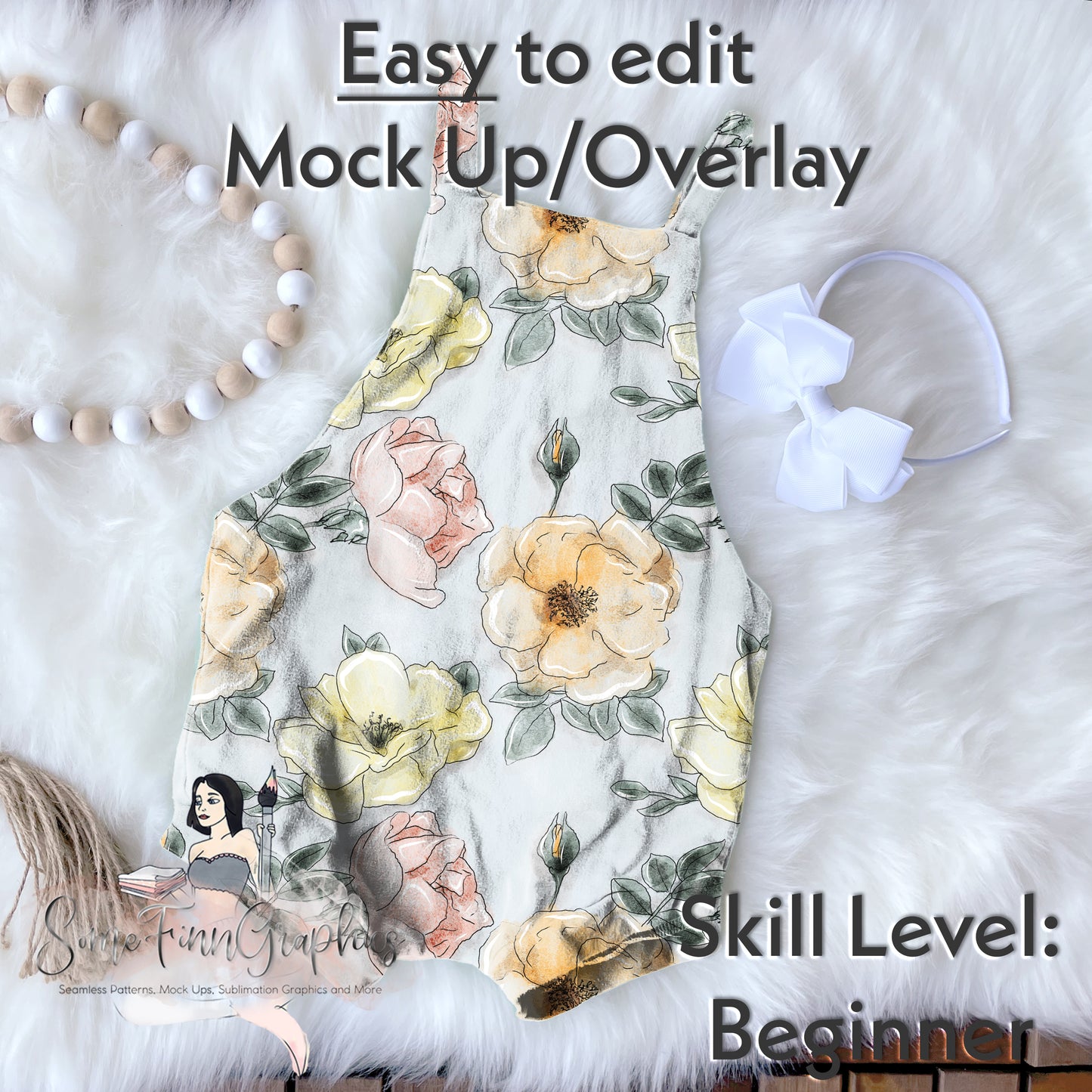 Realistic Knotted Shortalls Mock Up