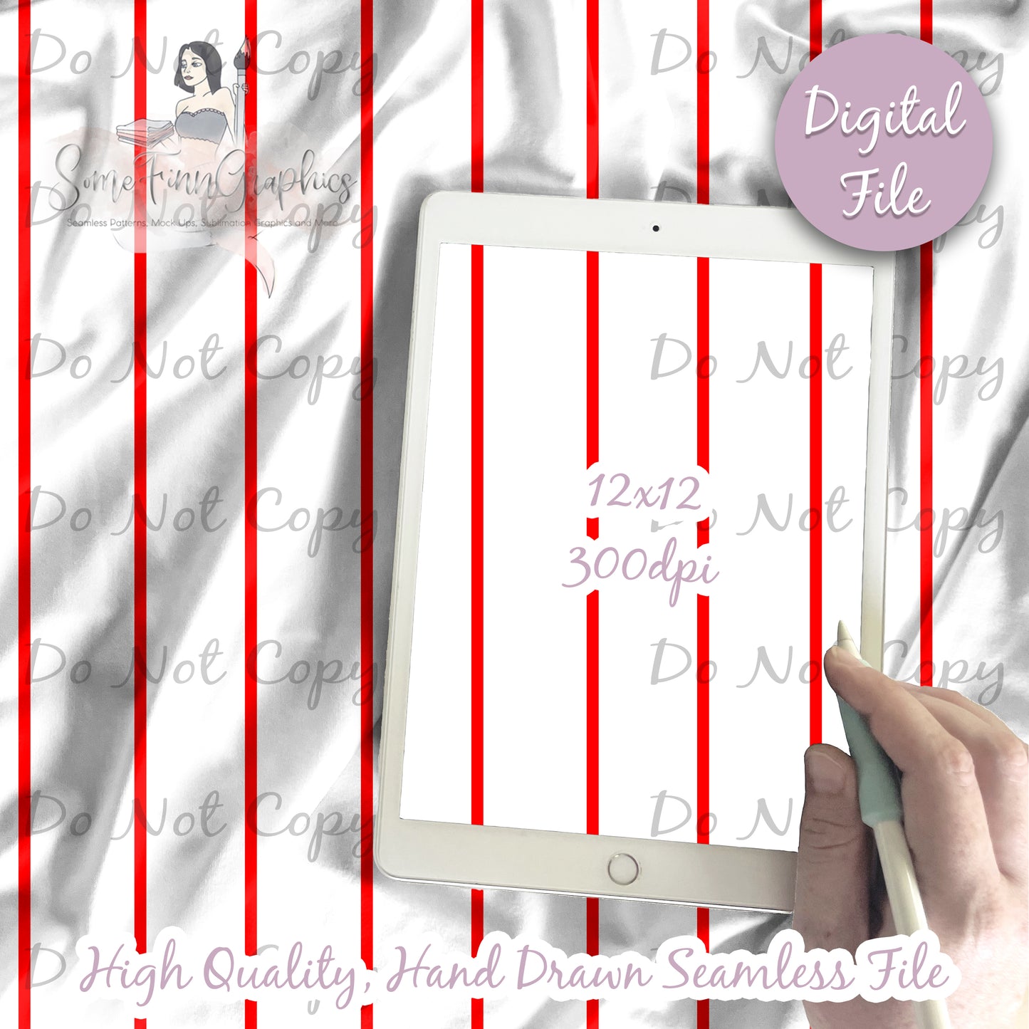 Baseball Stripes Seamless design