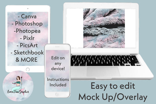 Realistic Minky Fabric Mock Up