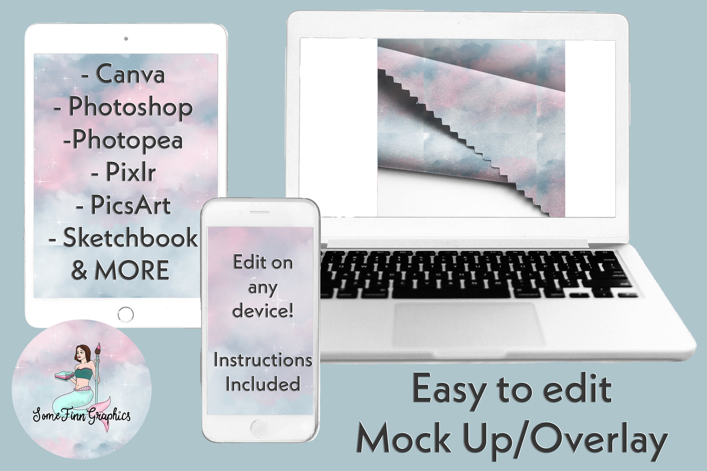 Realistic Faux Leather Mock Up