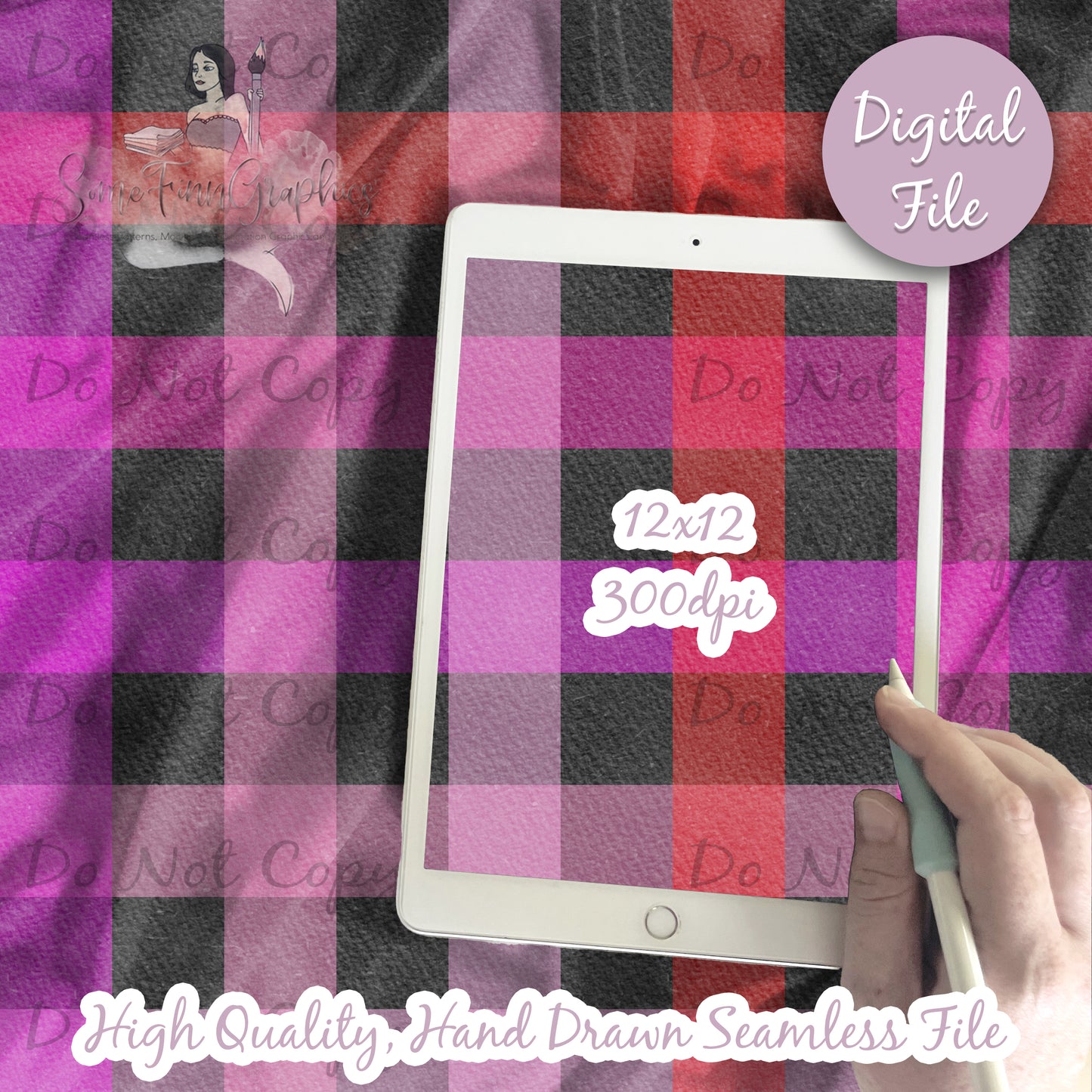 Pink Plaid Seamless Designs