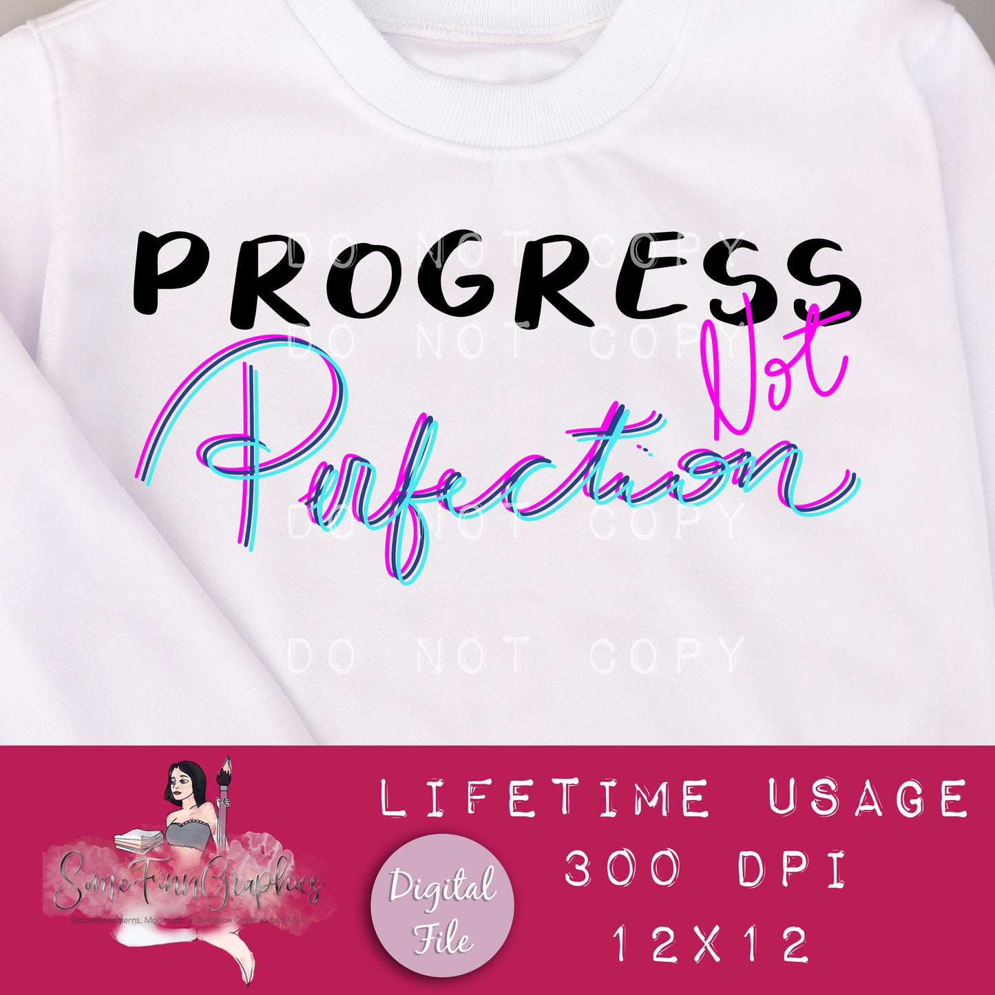 Progress Not Perfection Sub Clip Art
