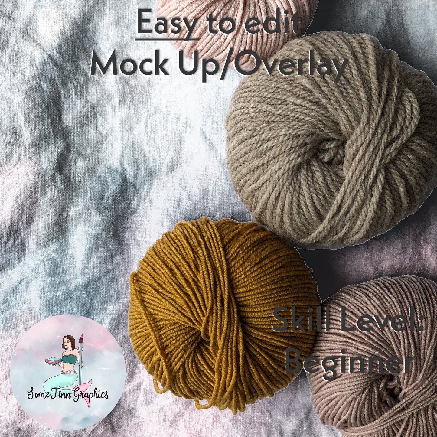 Realistic Fabric With Yarn Mock Up