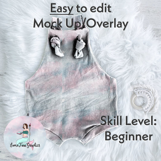 Realistic Knotted Shortalls Mock Up