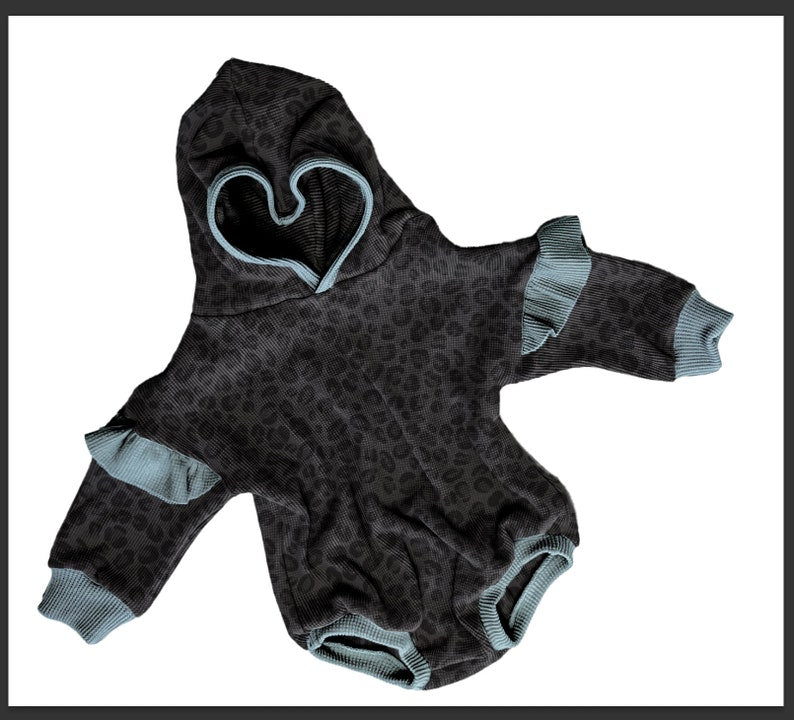Realistic Hooded Flutter Sweater Romper Mock Up