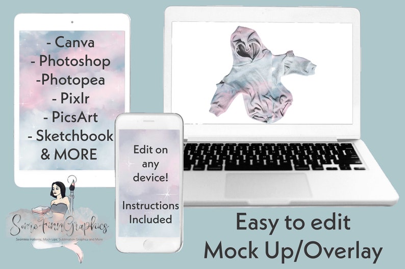 Realistic Hooded Flutter Sweater Romper Mock Up