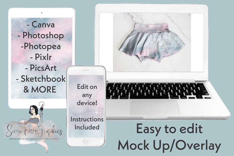 Realistic Skirted Bummies Mock Up