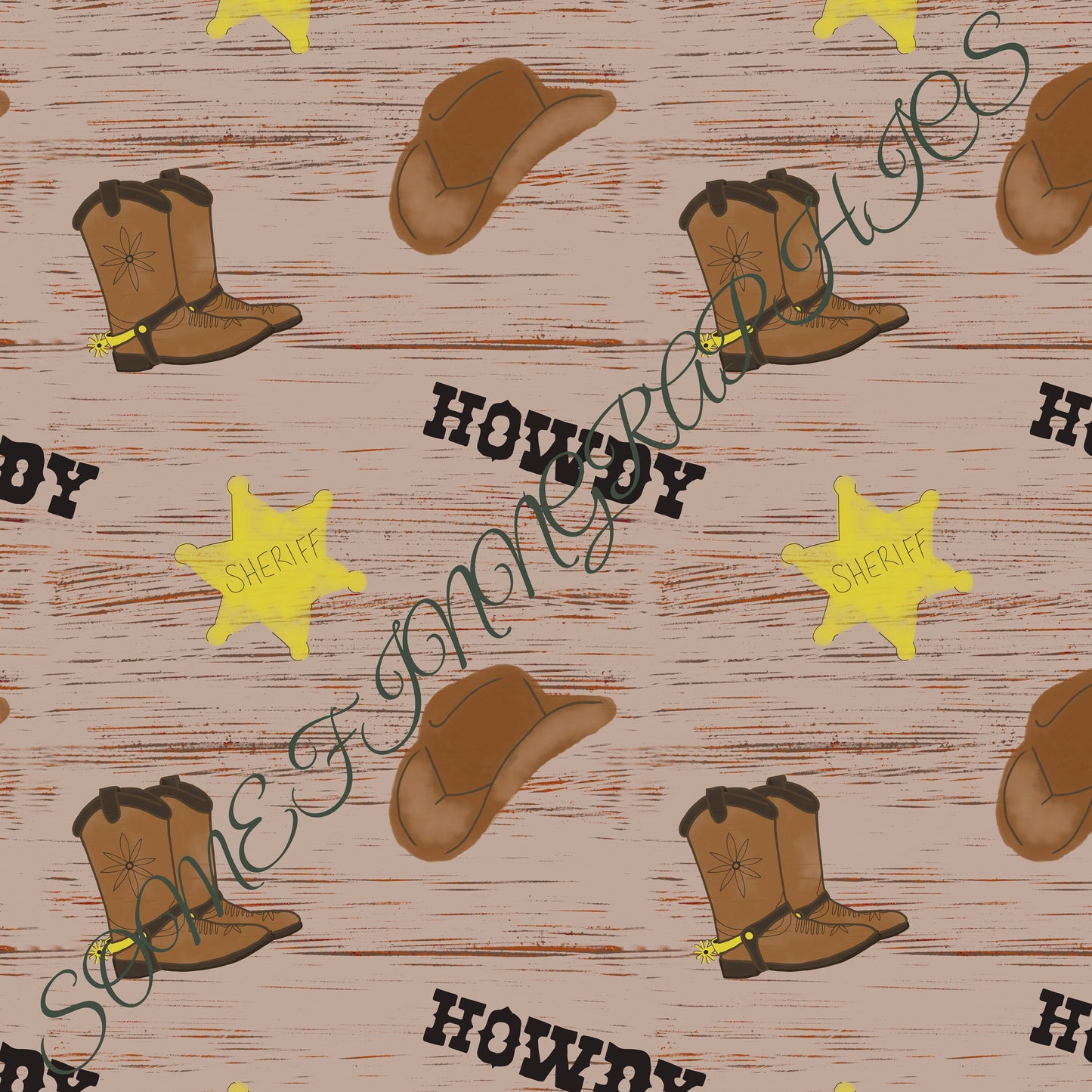 Cowboy Seamless Design