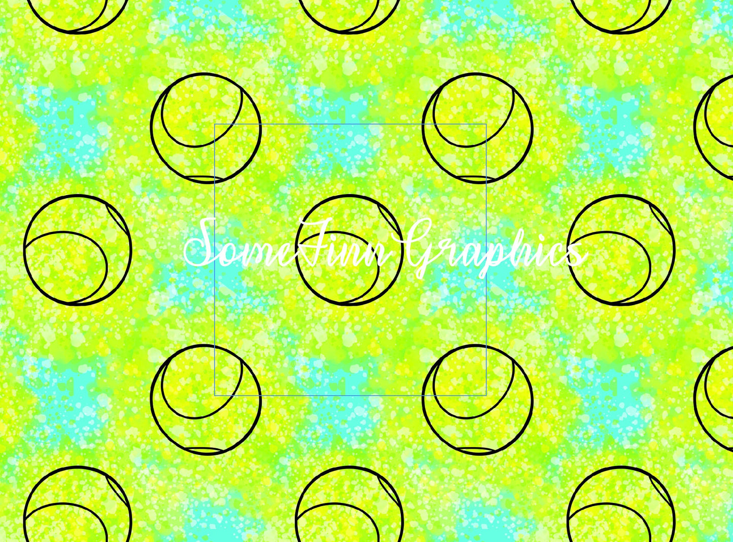 Tennis Neon Seamless Splatter Design