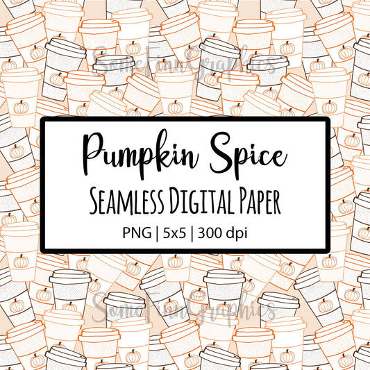 Pumpkin Spiced Coffee Seamless Design