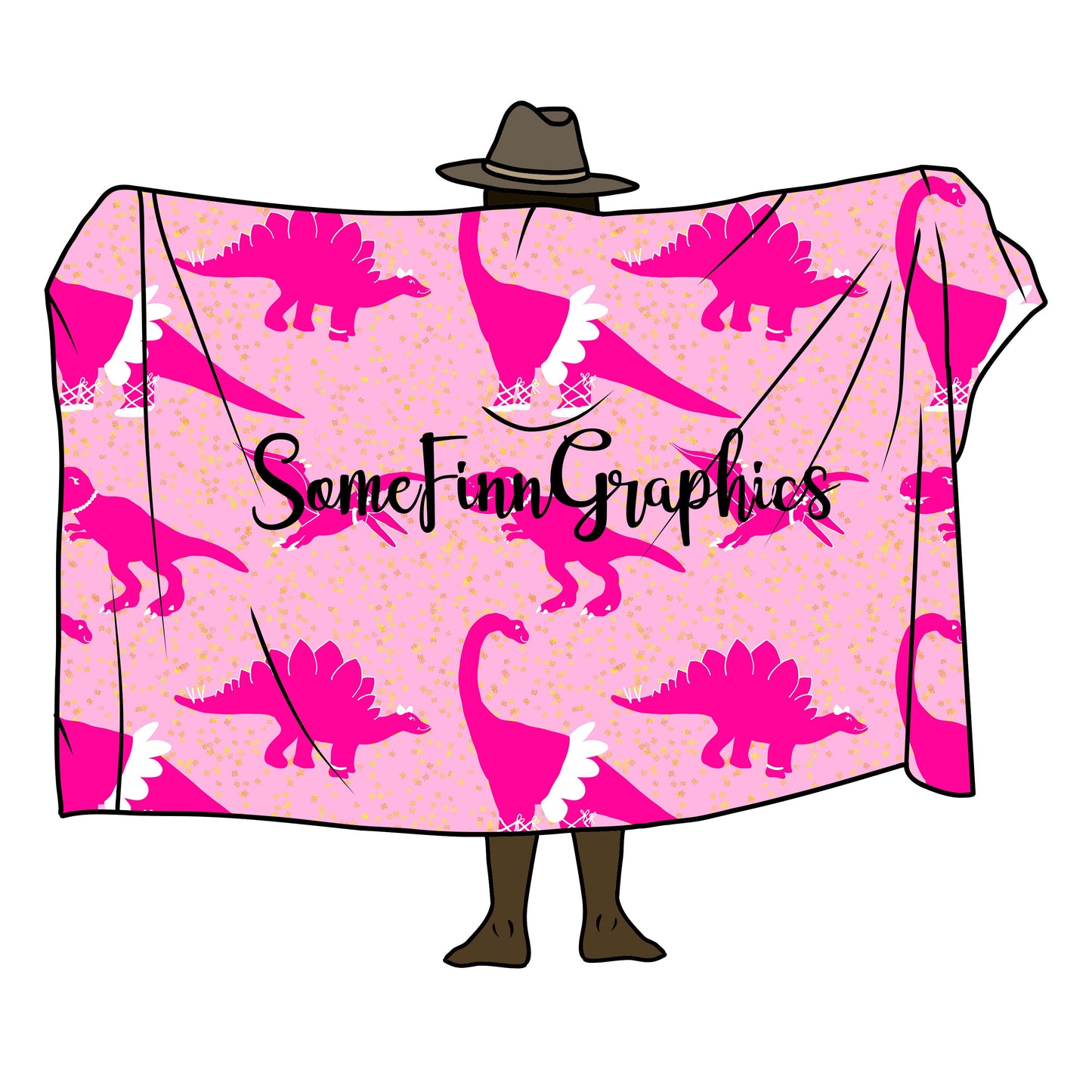 Girl Dinosaur Seamless Design