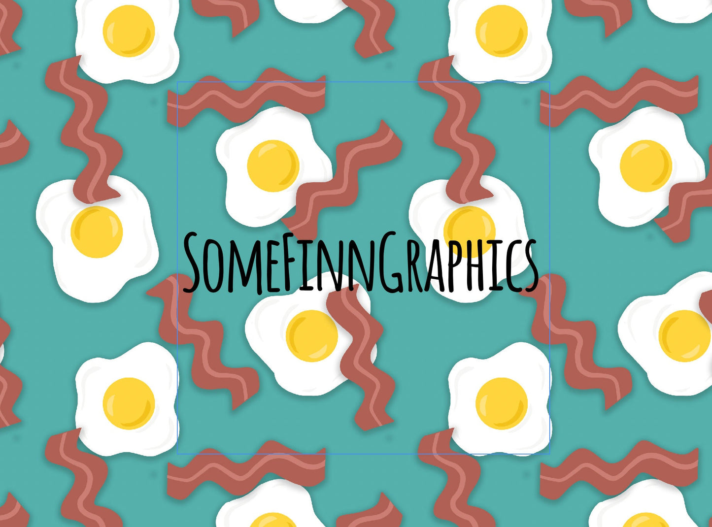 Bacon and Eggs Seamless Design