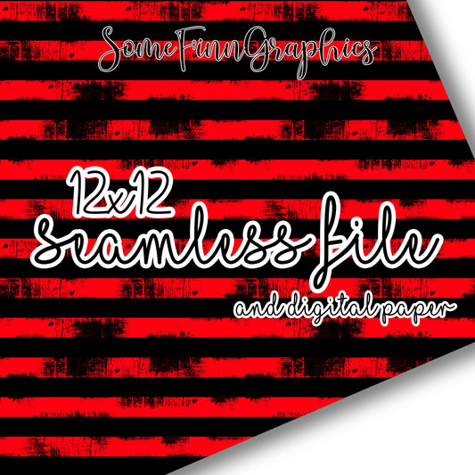 Distressed Red and Black Stripes
