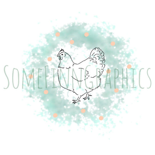 Chicken Sublimation Graphic