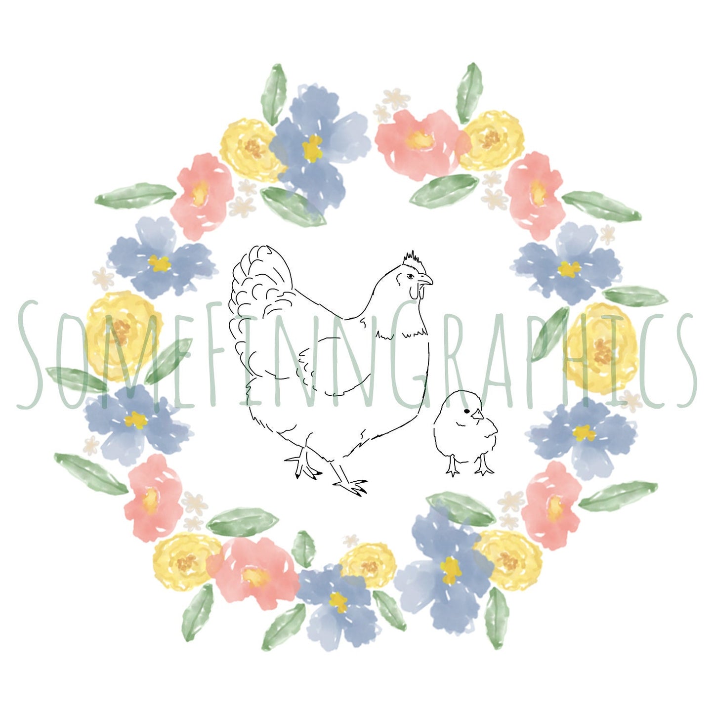 Chickens Sublimation Graphic