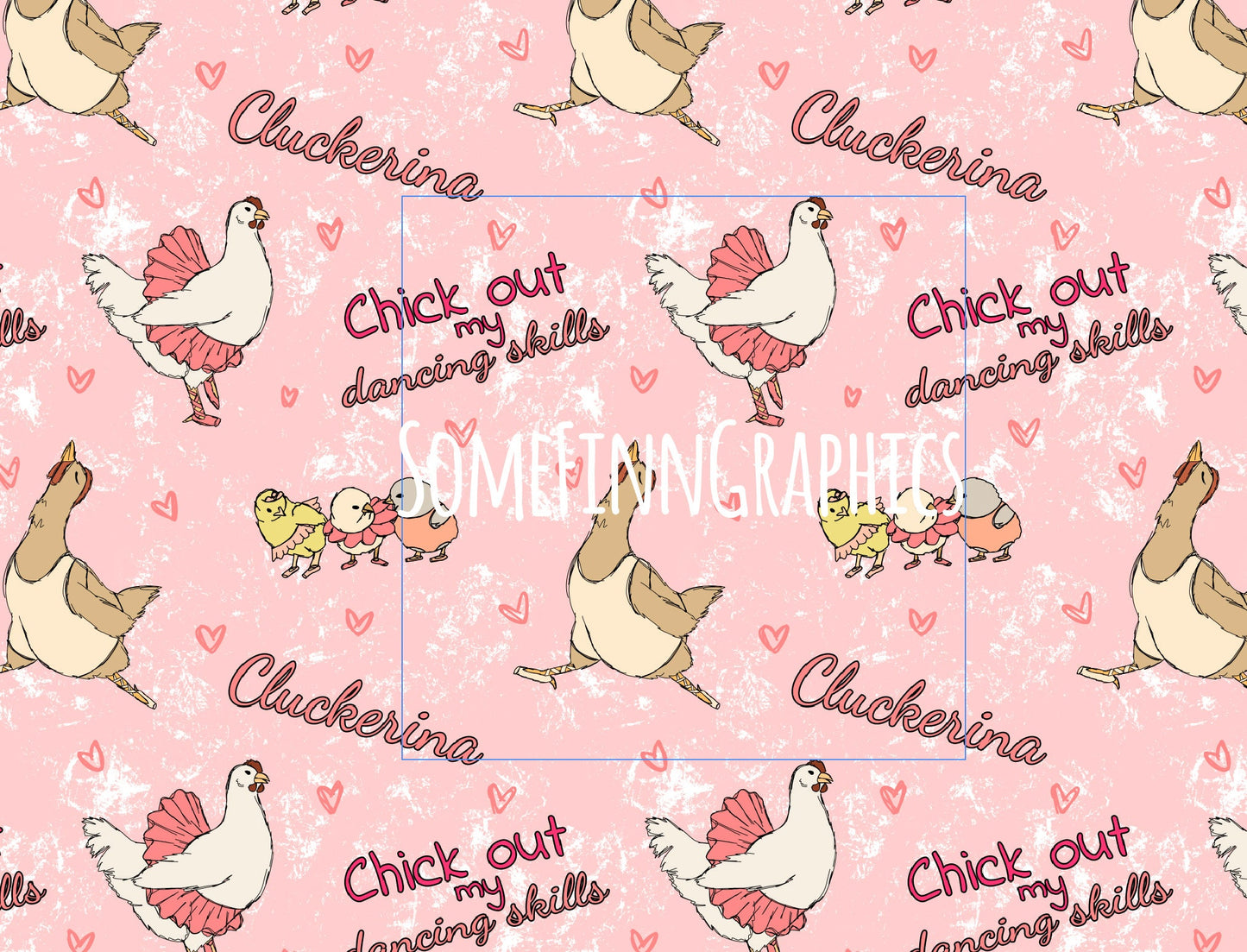 Ballet Chickens Seamless Design