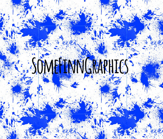 Blue Splatter Seamless