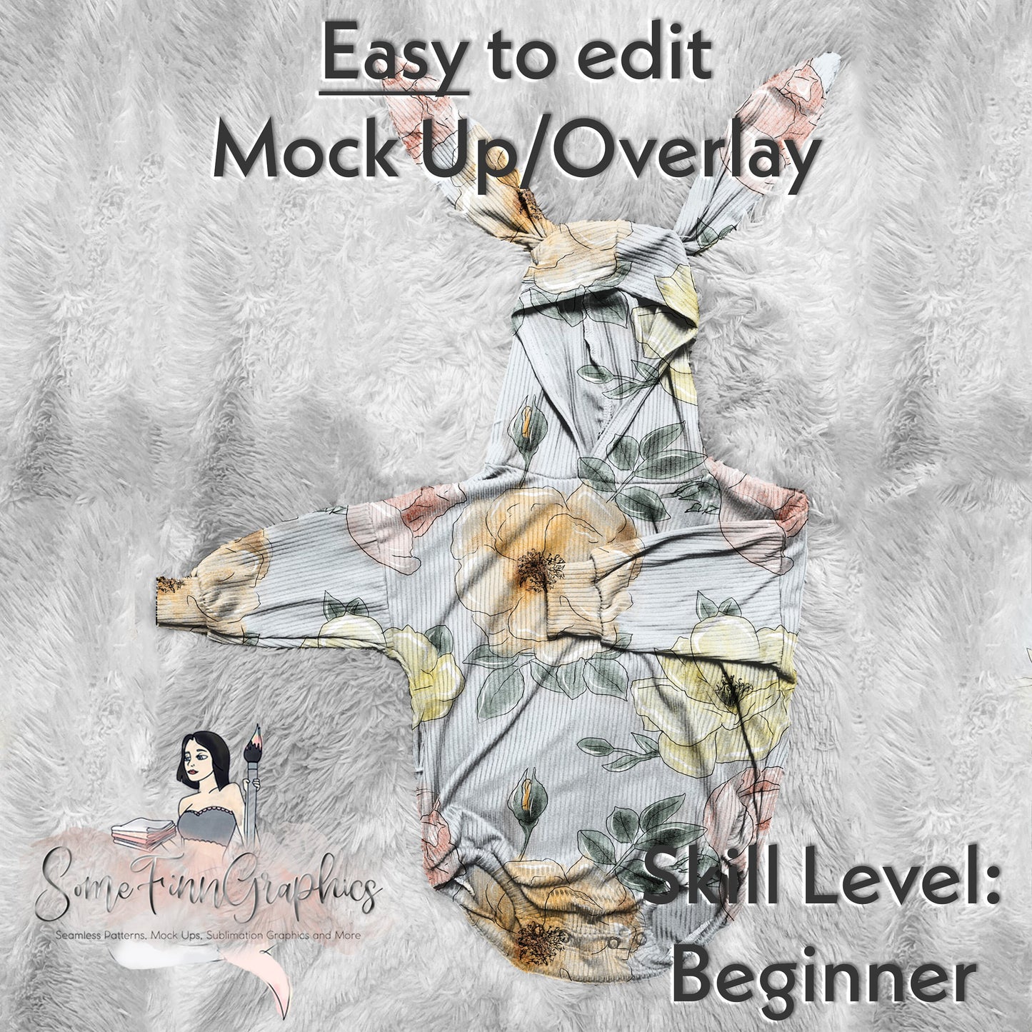 Bunny Romper Realistic Mock Up