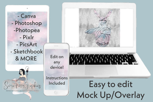 Bunny Romper Realistic Mock Up