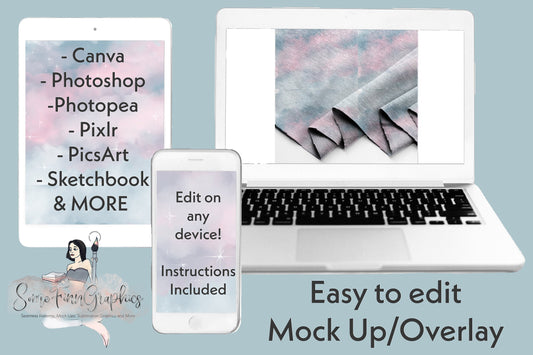 Realistic Fabric Flat Lay Mock Up