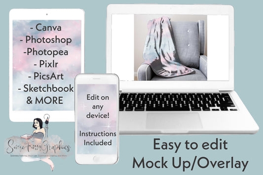 Realistic Draped Blanket Mock Up