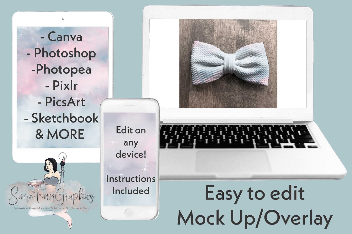 Realistic Bow Tie Mock Up