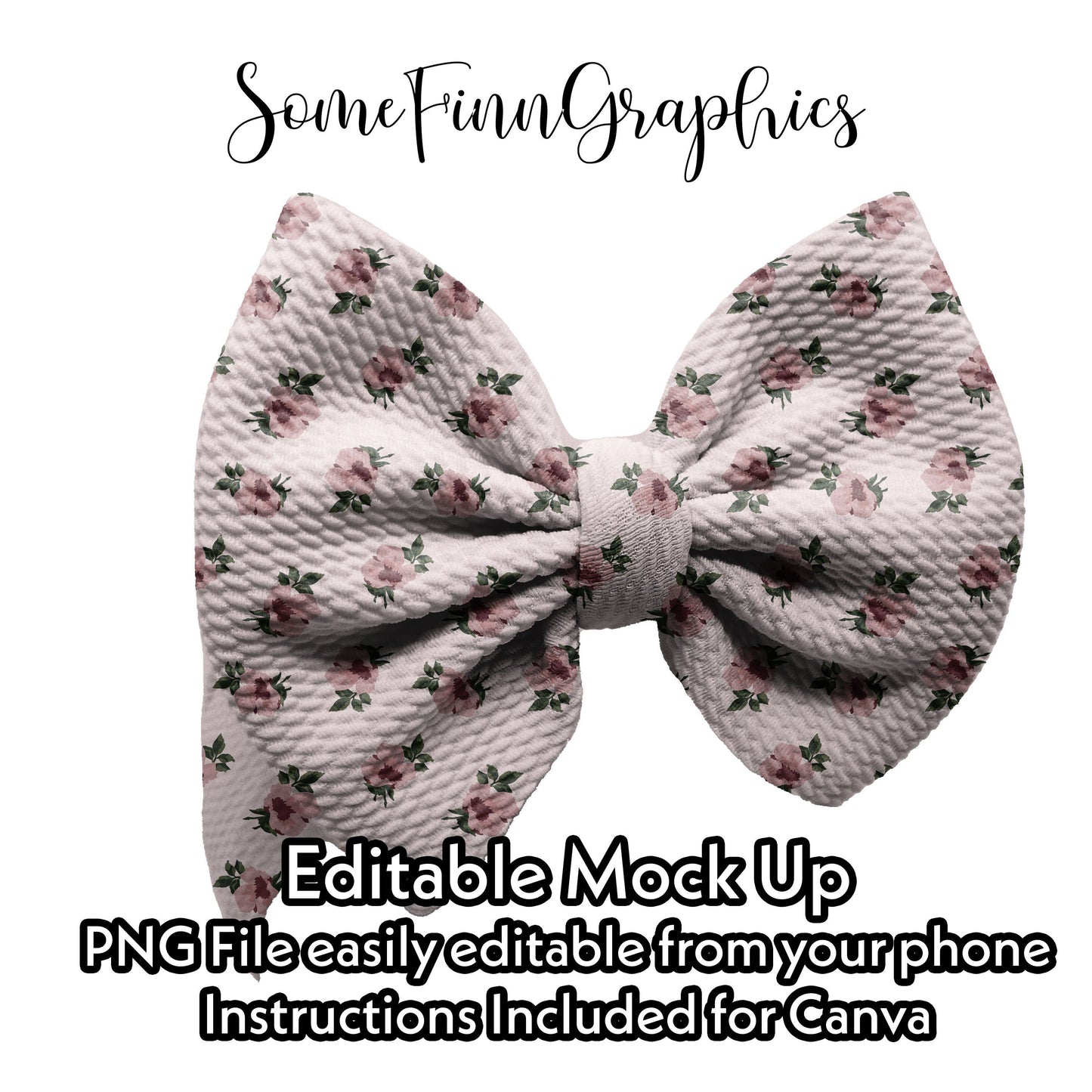 Realistic Bow Head Wrap Mock Up