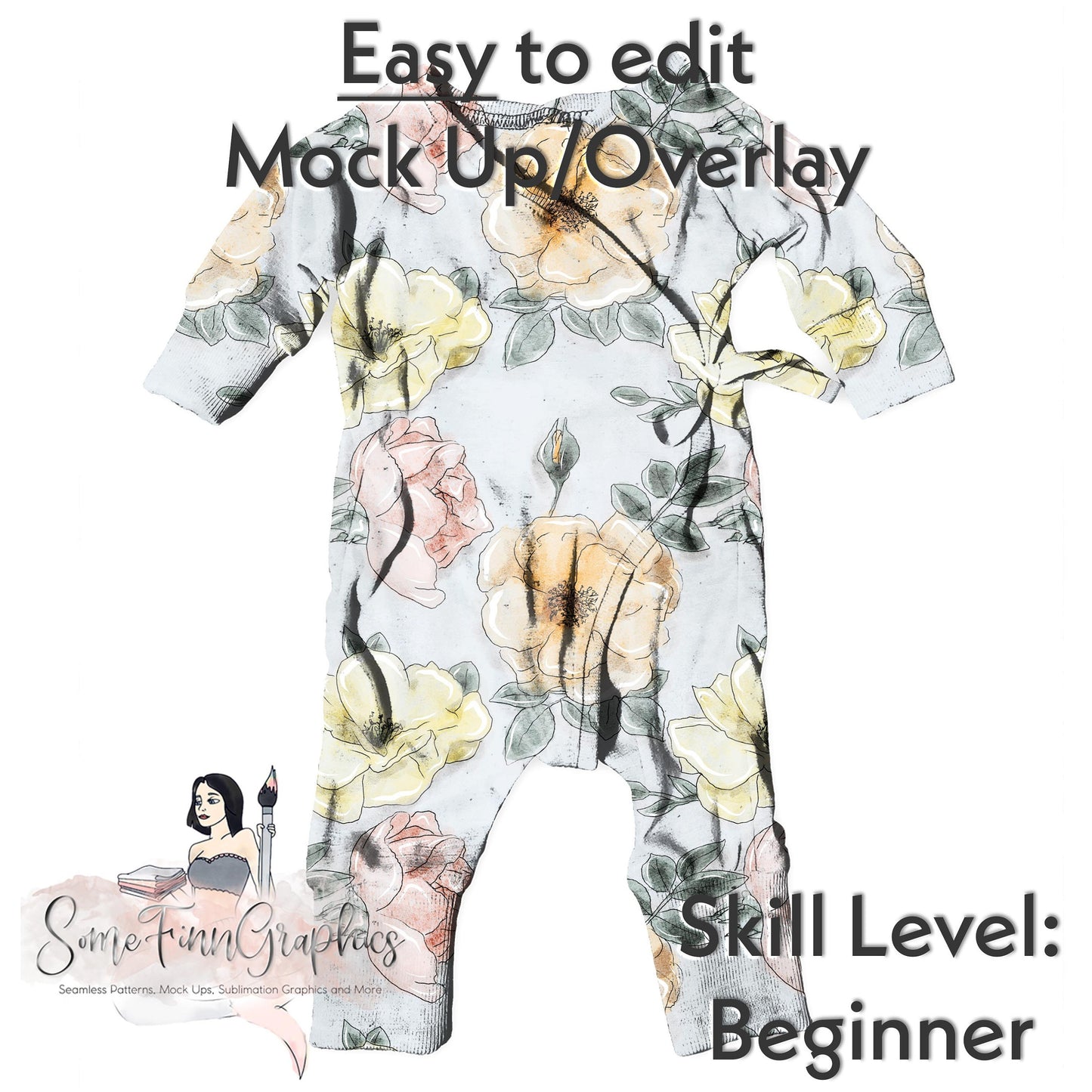 Realistic Tie Romper Mock Up
