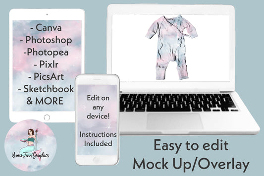 Realistic Tie Romper Mock Up