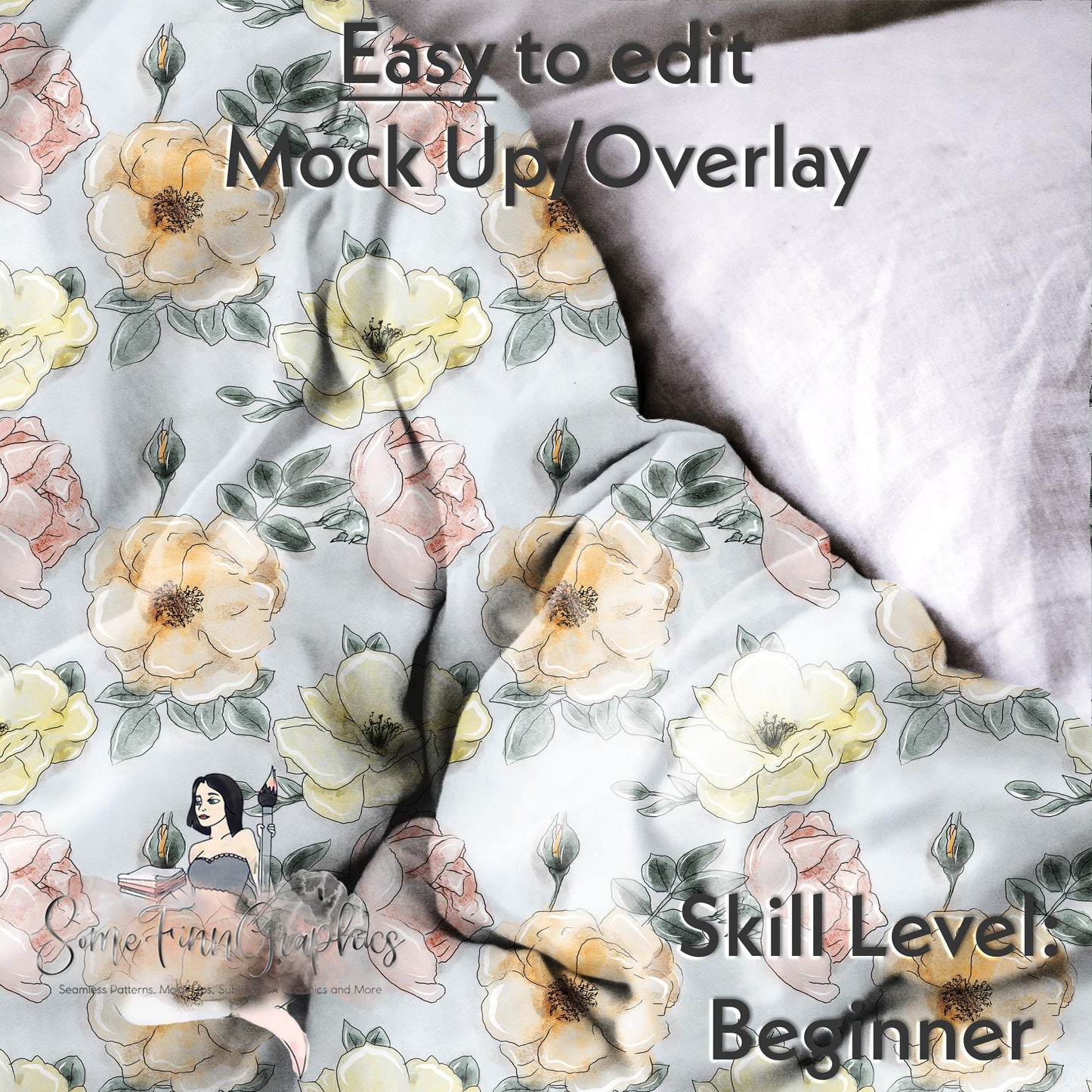 Realistic Duvet Blanket Mock Up