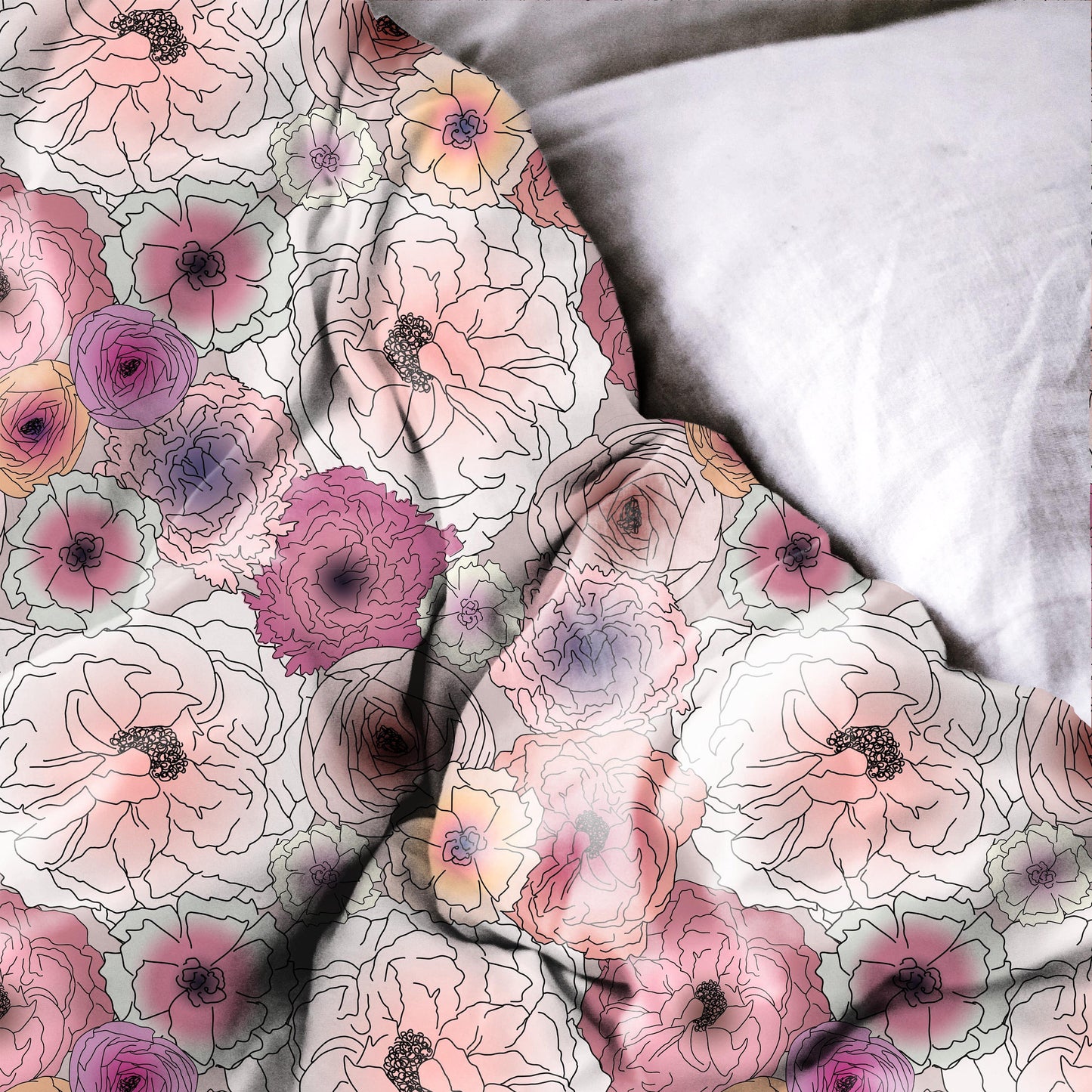 Realistic Duvet Blanket Mock Up