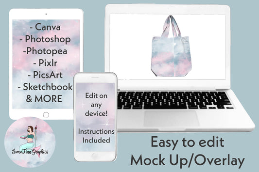 Realistic Tote Bag Mock Up