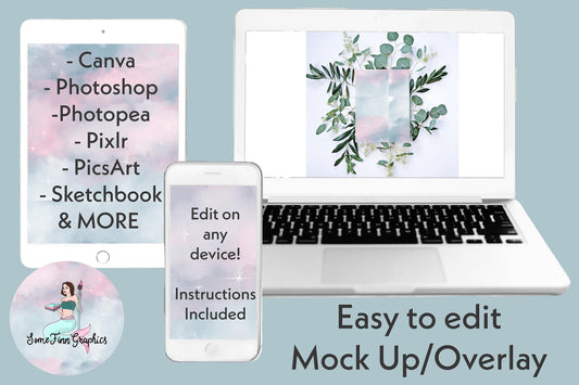 Realistic Greenery Artwork Mock Up