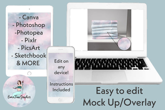 Realistic Folded Stack Fabric Mock Up