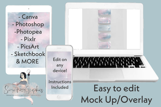 Realistic Hair Clips Mock Up