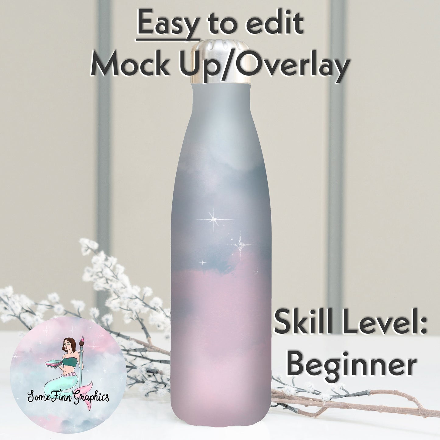 Realistic Water Bottle Mock Up