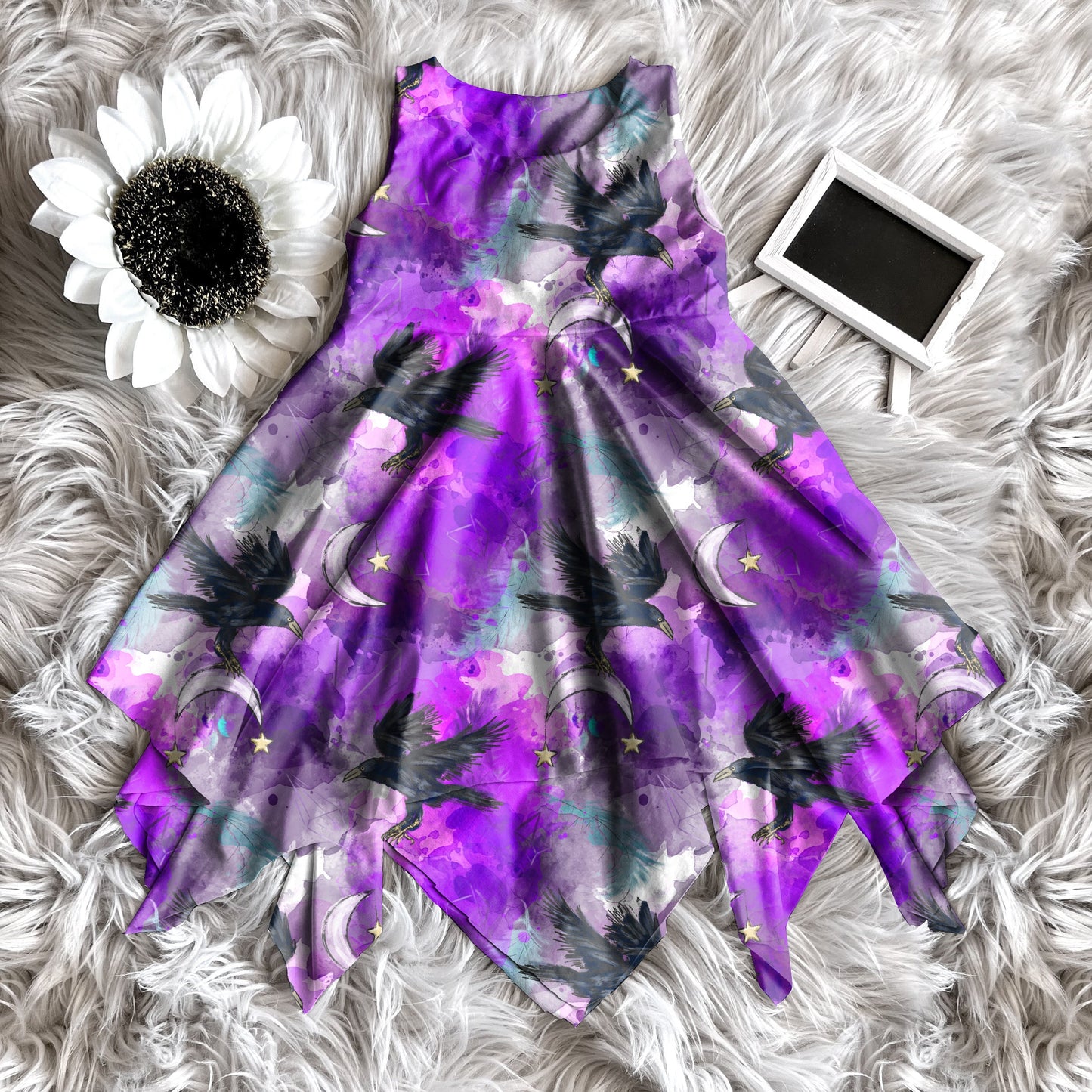 Realistic Sleeveless Twirl Dress Mock-Up