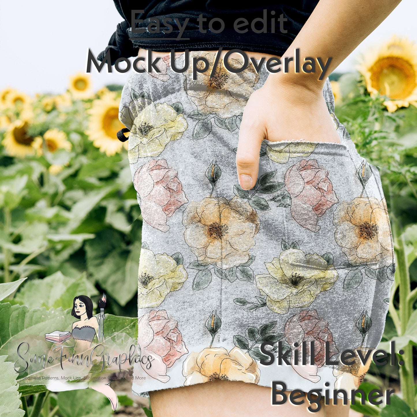 Women Shorts Realistic Mock-Up