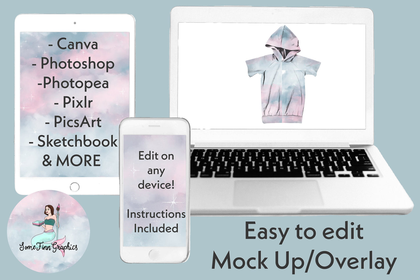 Realistic Short Sleeve Sweatshirt Mock Up