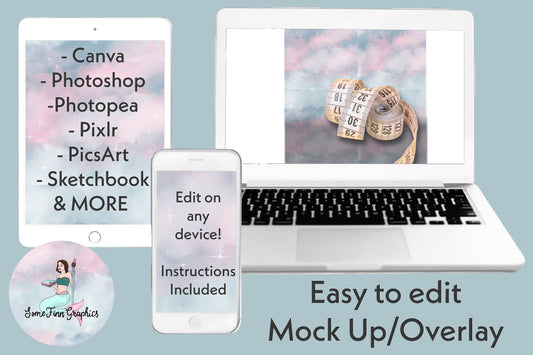 Realistic Fabric With Tape Measure Mock Up