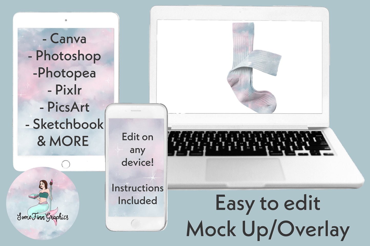 Realistic Socks Mock Up