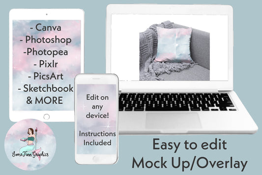 Realistic Throw Pillow Mock Up