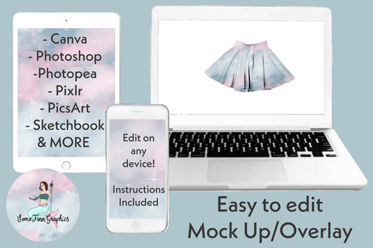 Realistic Twirl Skirt Mock Up