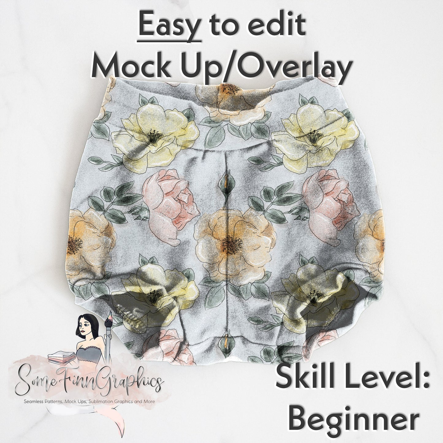 Realistic Bummy Shorts Mock Up
