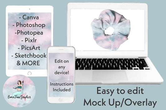 Realistic Scrunchie Mock Up