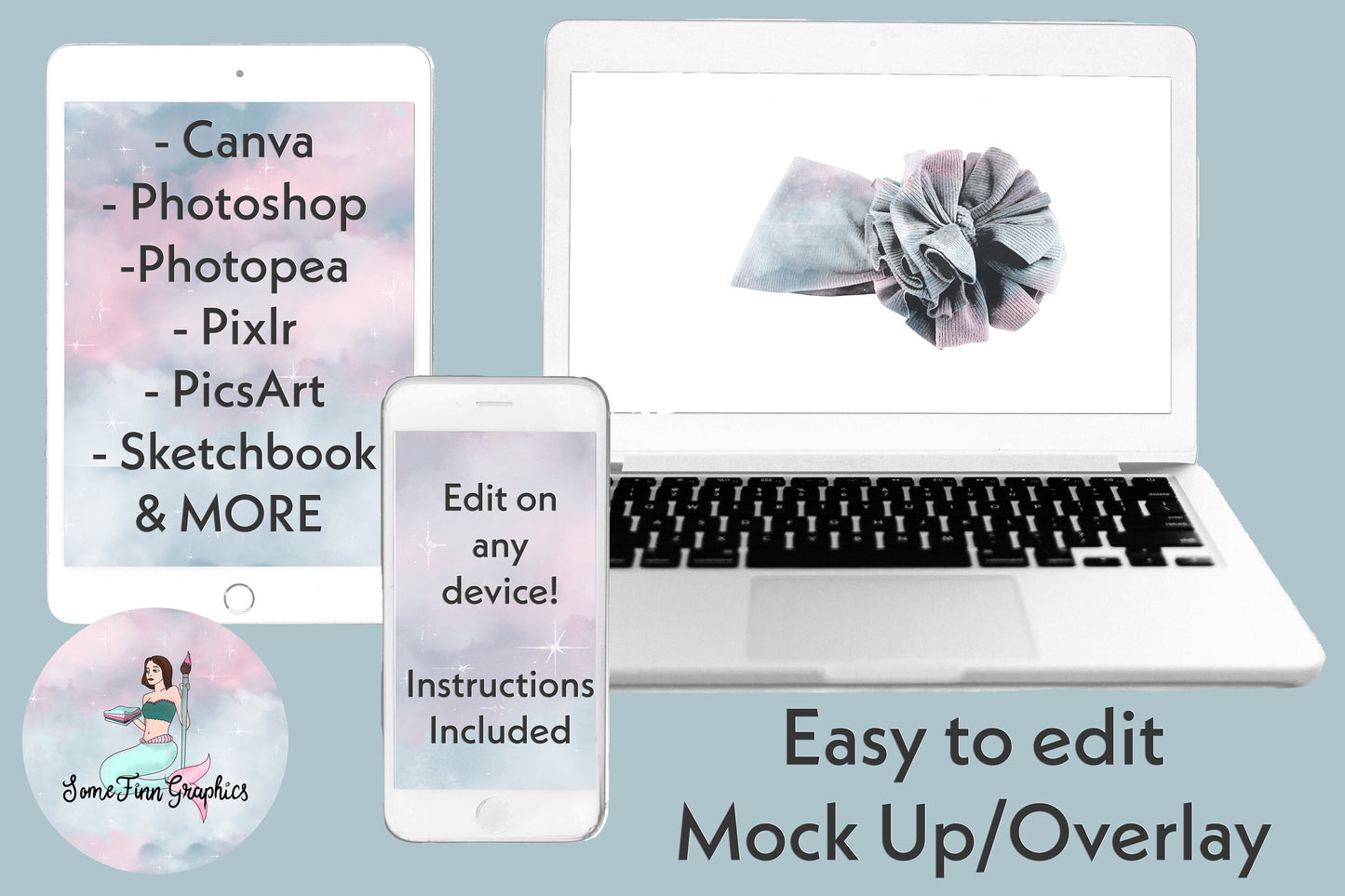 Realistic Shredded Bow Mock Up