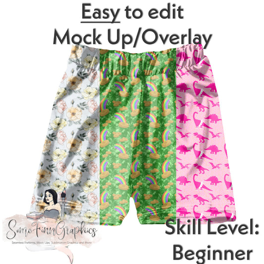 Realistic Board Shorts Mock Up